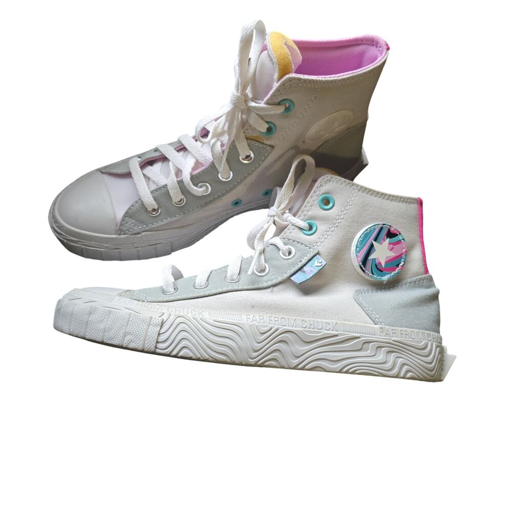 Converse All Star High Top Shoes Womens 8 Star Marble Patch